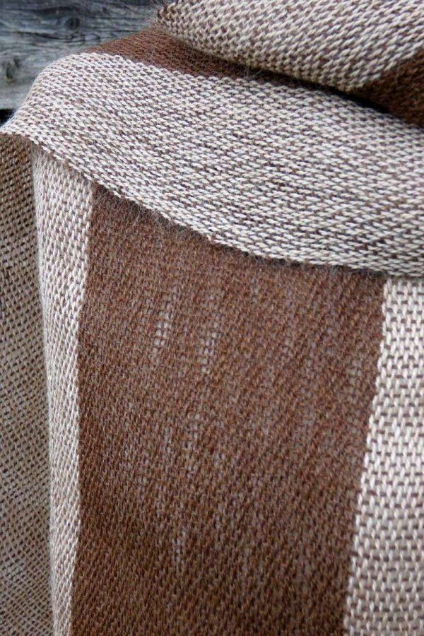 handwoven loose weave scarf detail