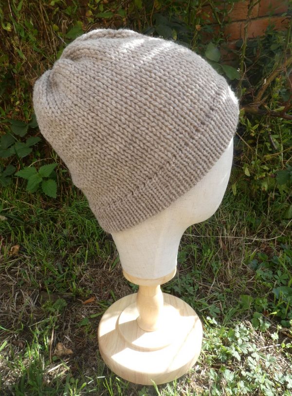knitted shetland wool hat right side