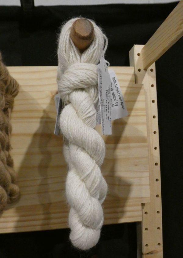 white alpaca yarn skein