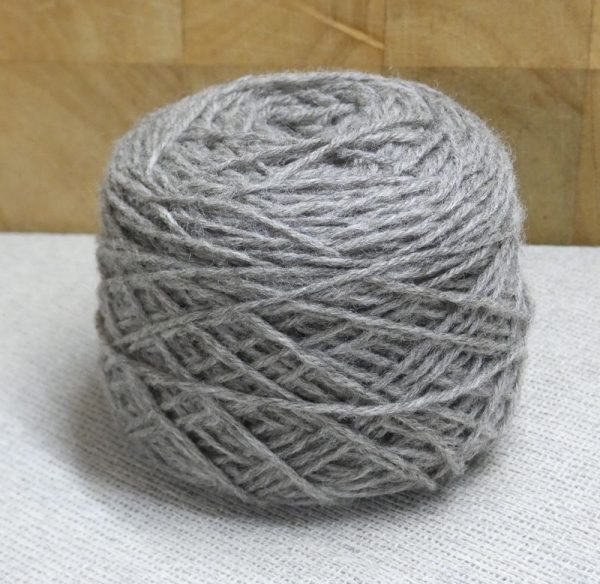 mid grey shetland wool in ball