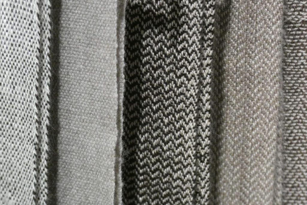 close up image of woven scarf selection