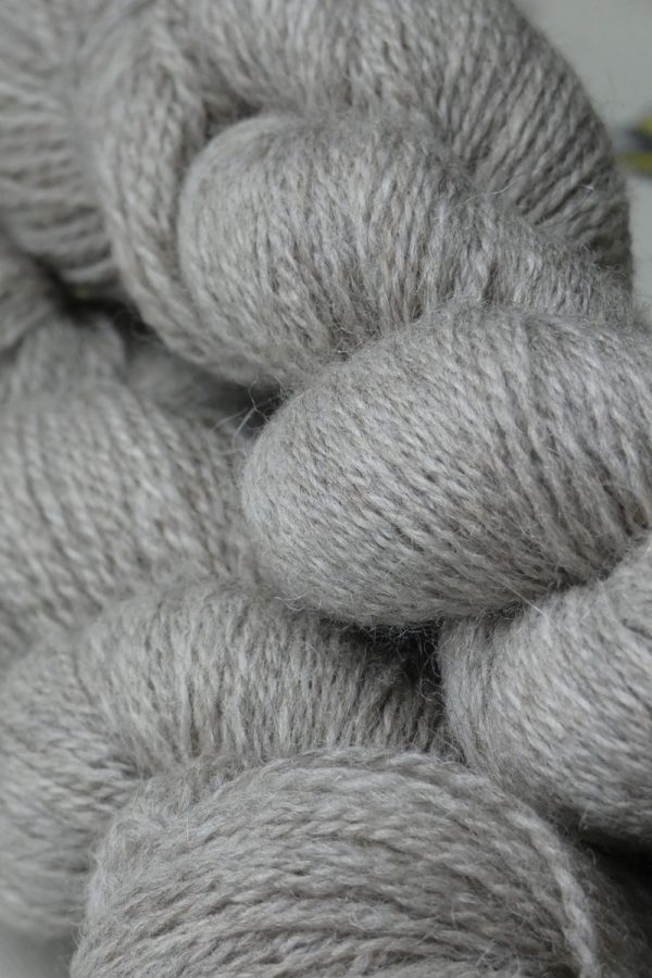 light grey shetland laceweight yarn in skein