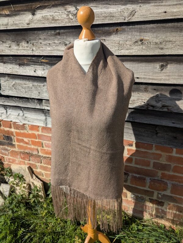 Woven alpaca scarf in Dormouse - Image 3